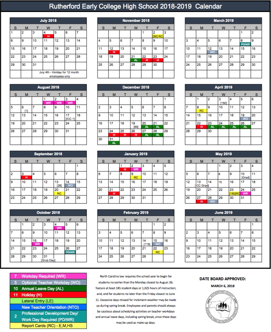 Rutherford County School Calendar | Qualads