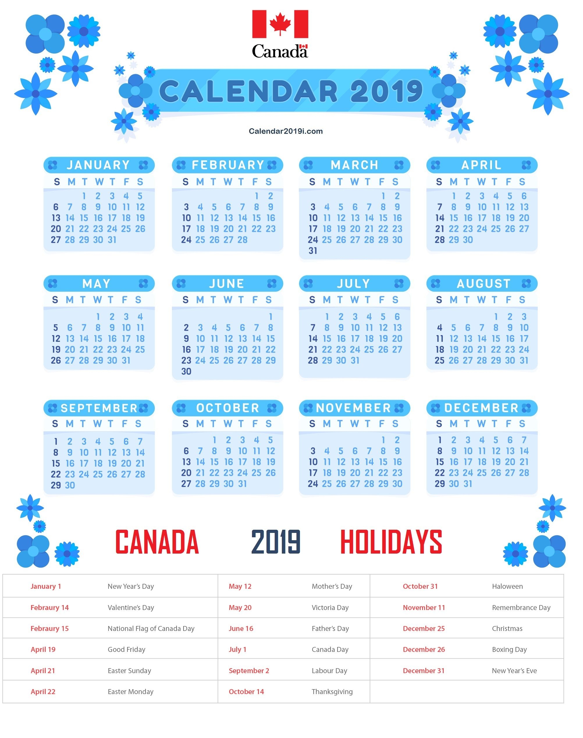 2019 Calendar List Qualads
