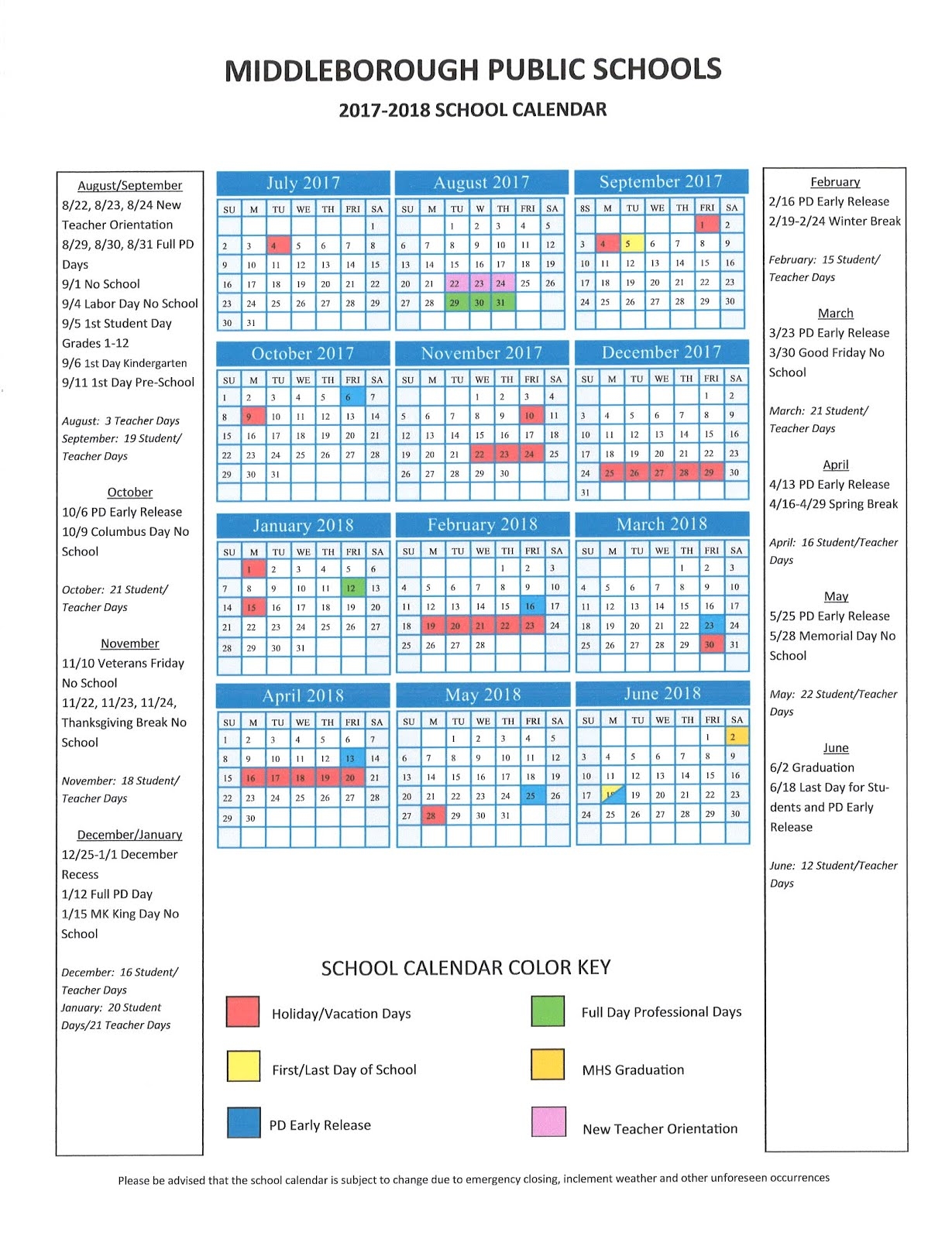 Mps School Calendar | Qualads