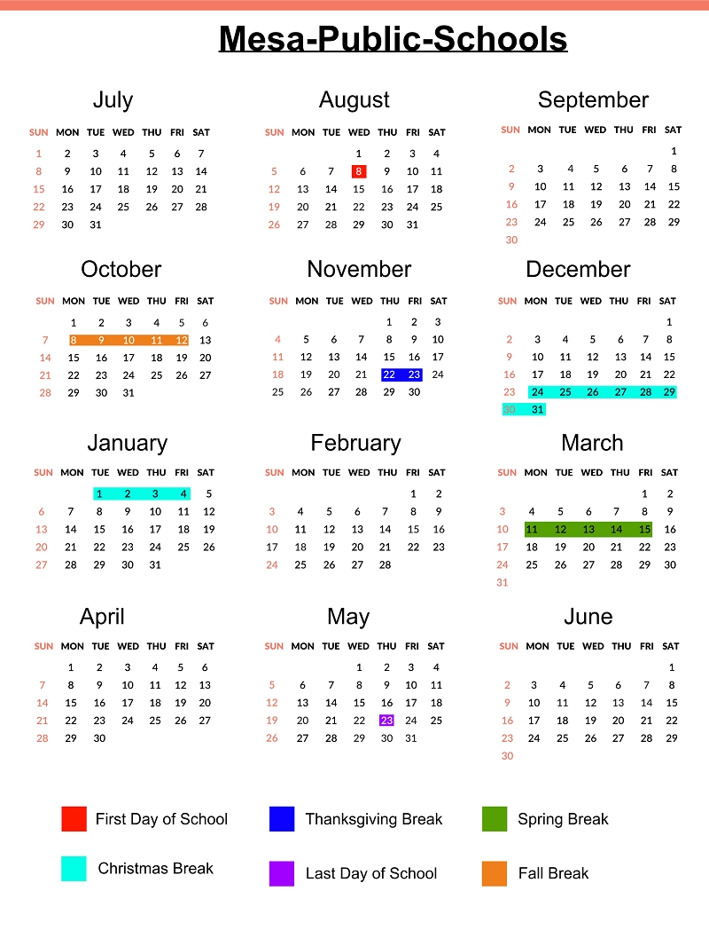 Mesa Public Schools Calendar Qualads