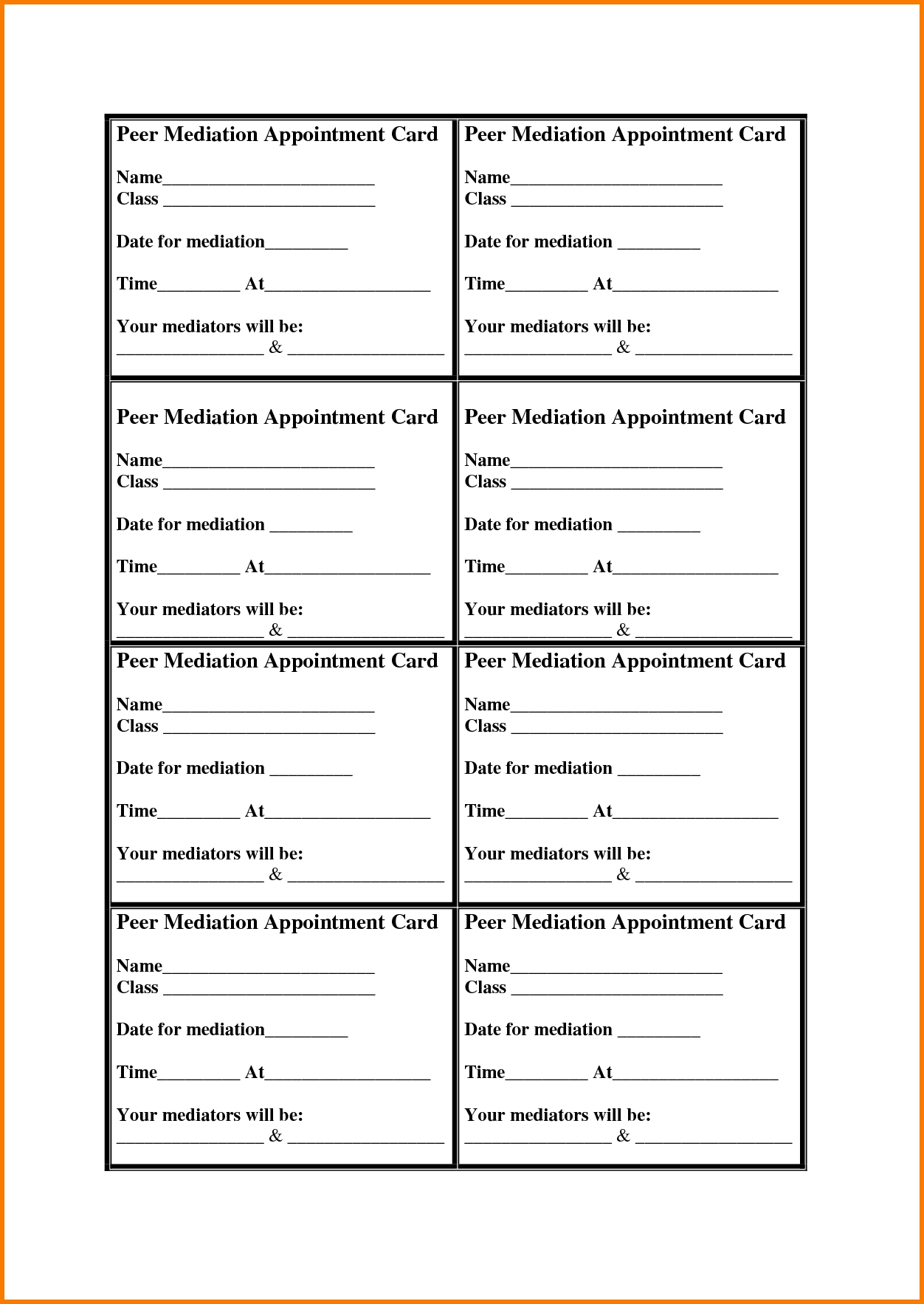 Appointment Form Template Free