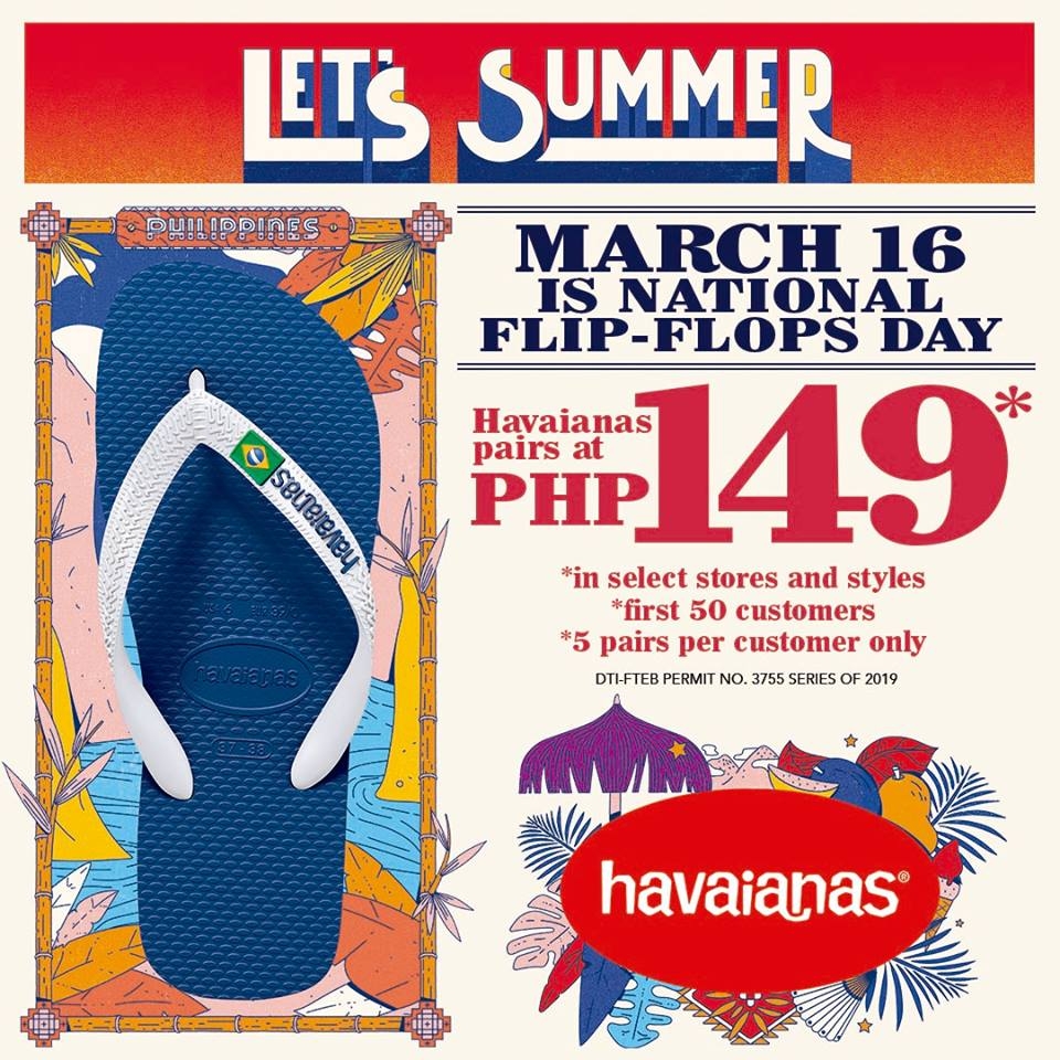 Manila Shopper Havaianas National Flip Flops Day Sale March 2019