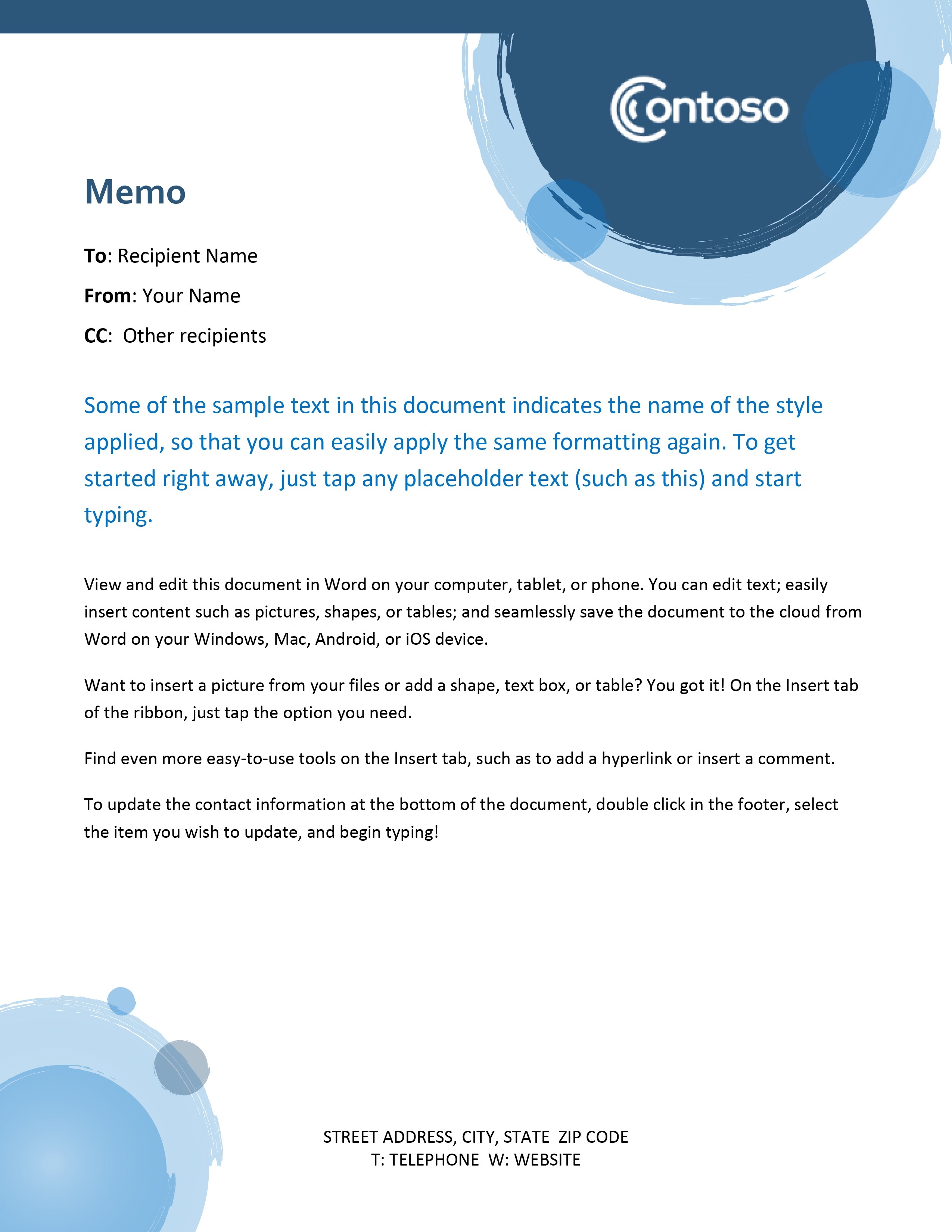 Inter Office Memo Template Download | Qualads