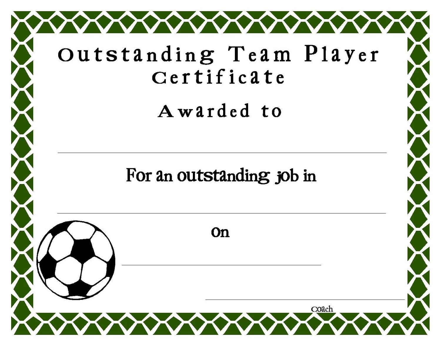 Soccer Certificate Ajancicerosco