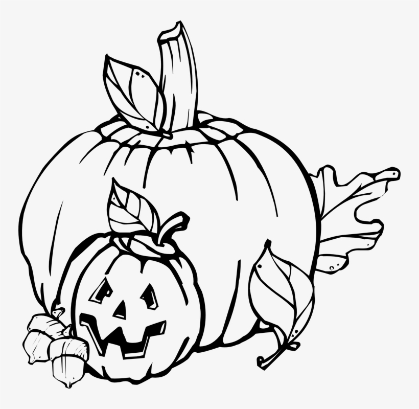 Pumpkin Clipart Apple October Clip Art Black And White Free