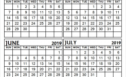 4 Month Calendar April July 2019 Four Month Calendar 2019
