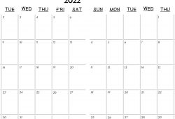 August September 2022 Calendar Template