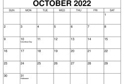 Free October 2022 Calendar