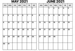 June 2021 Calendar pdf