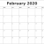 Printable Monthly Calendar Template 2020