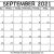 Blank September 2021 Calendar Template