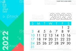 Calendar July 2022 Design