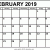 Feb Printable Calendar