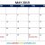 May 2019 Calendar With Holidays Printable