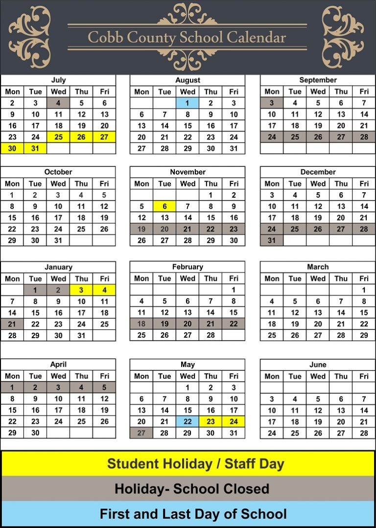 Cobb County School Calendar 2024 25 New Latest Famous Calendar 2024
