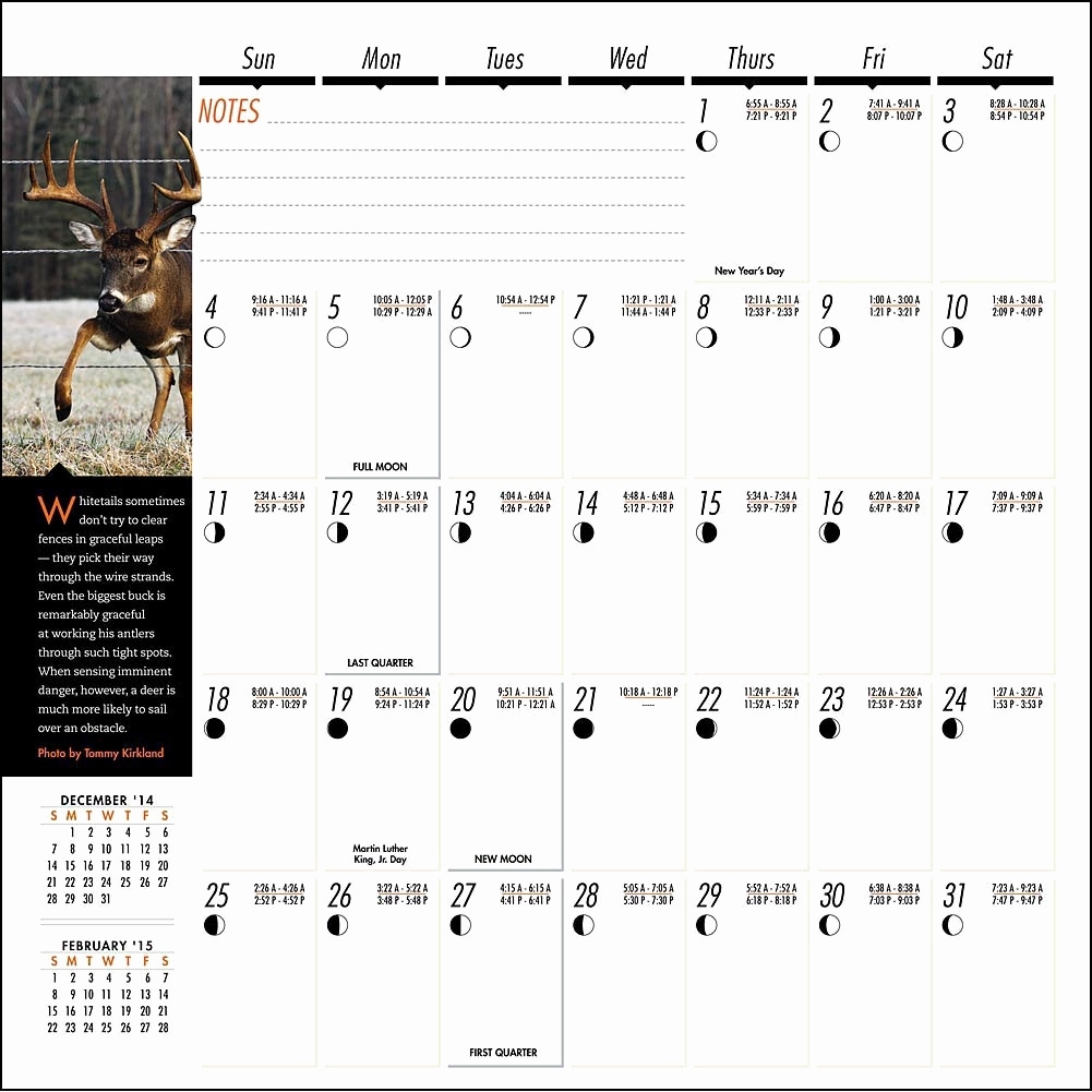 Deer Movement Calendar