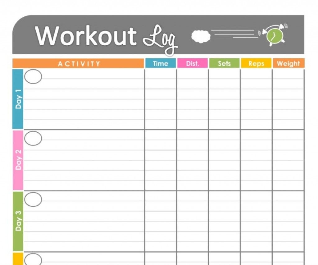 Free Workout Calendar Printable