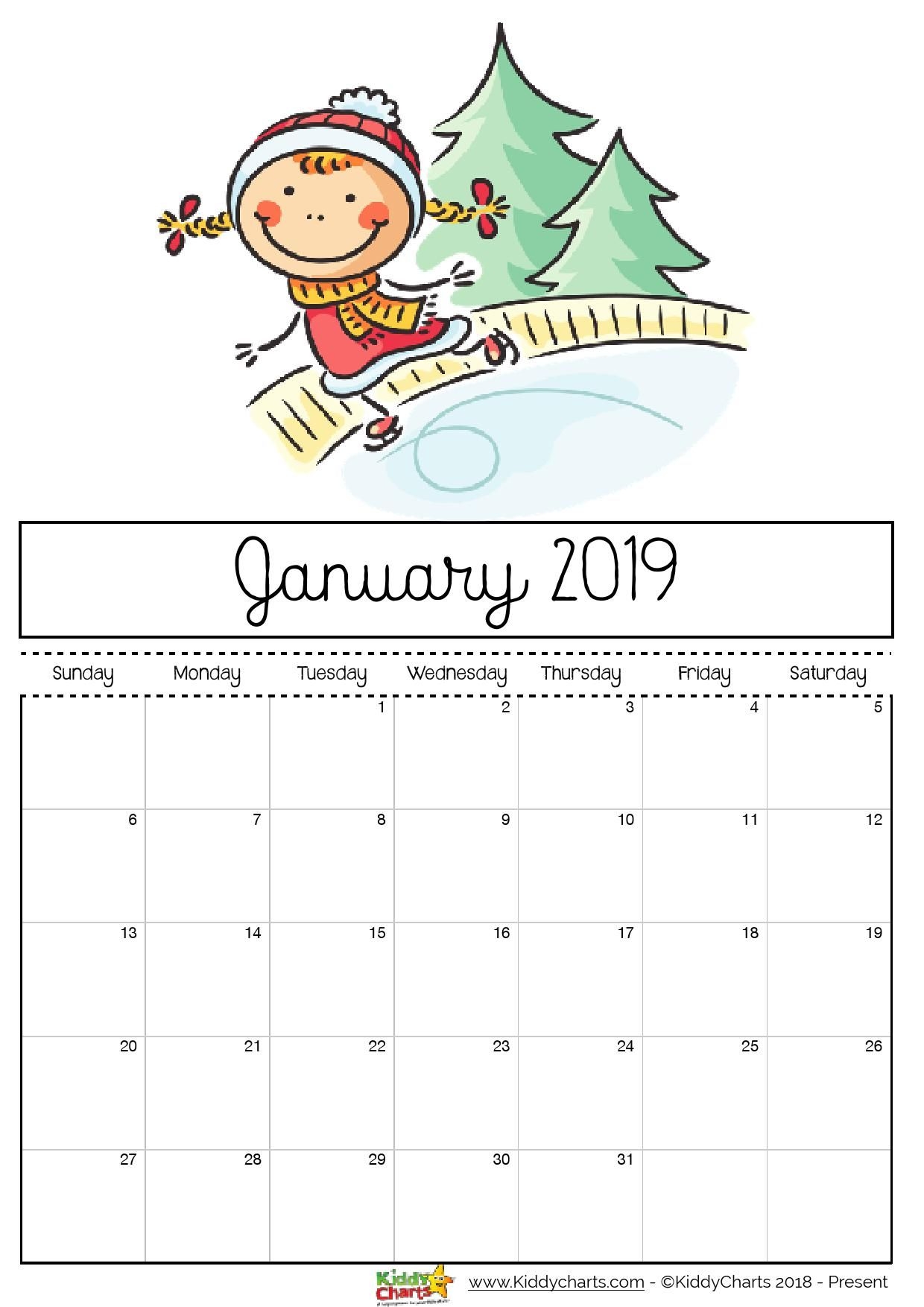 Kids Printable Calendars