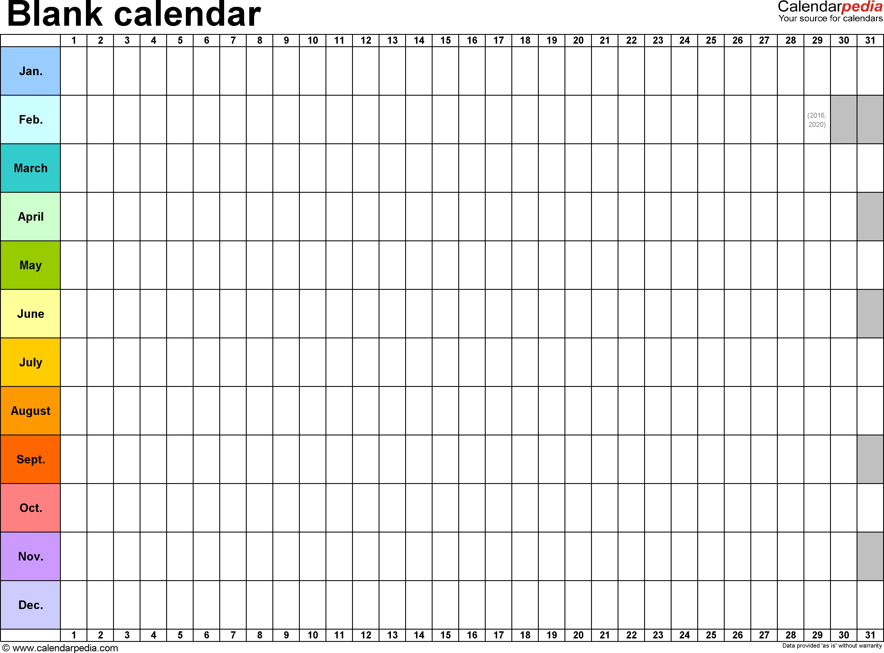 Free Editable Printable Calendar