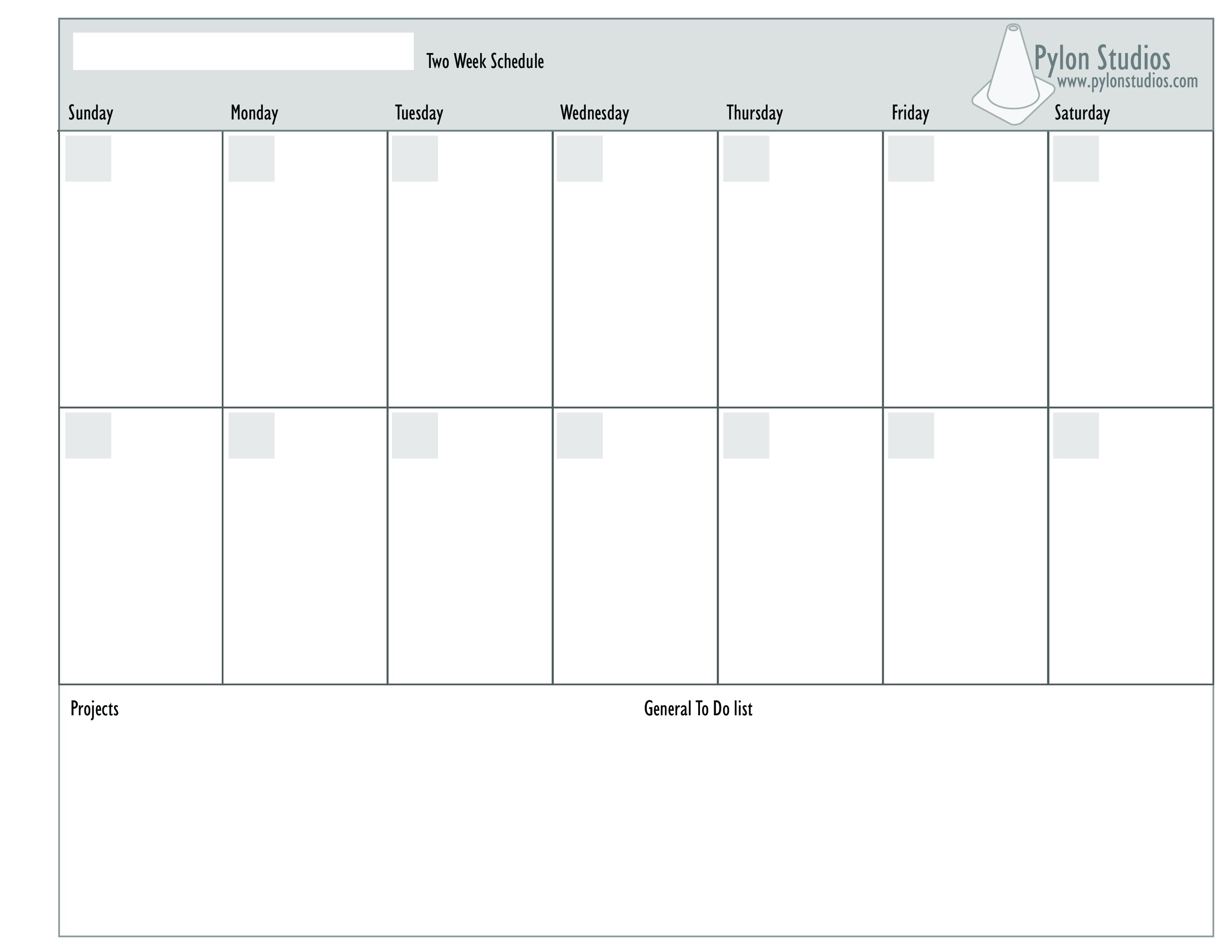 Free 2 Week Calendar Templates At Allbusinesstemplates