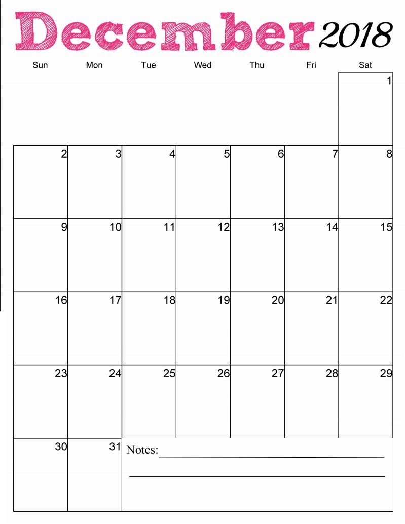 Free Printable December 2018 Vertical Calendar Just Stuff