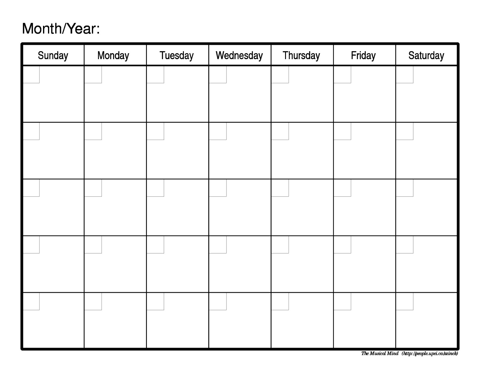 Free Printable Pdf Calendar Blank Printable Monthly Calendar 2018