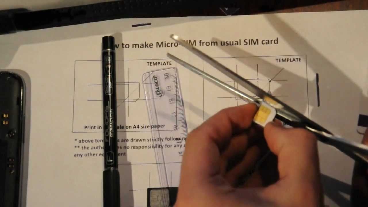 How To Make Micro Sim From Usual Sim Card