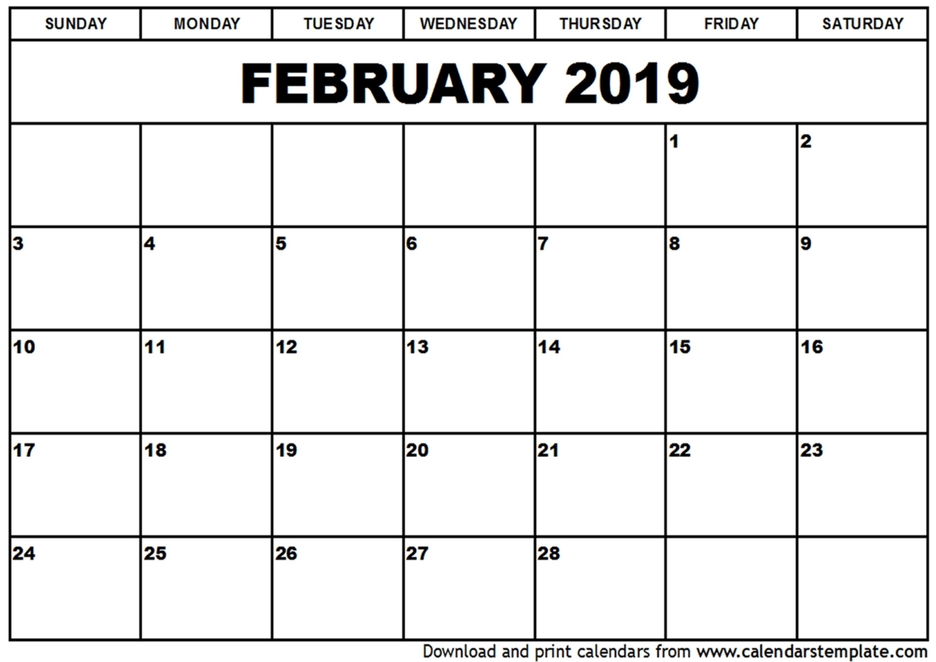 Nz Calendar February 2019 Template Calendar Printable