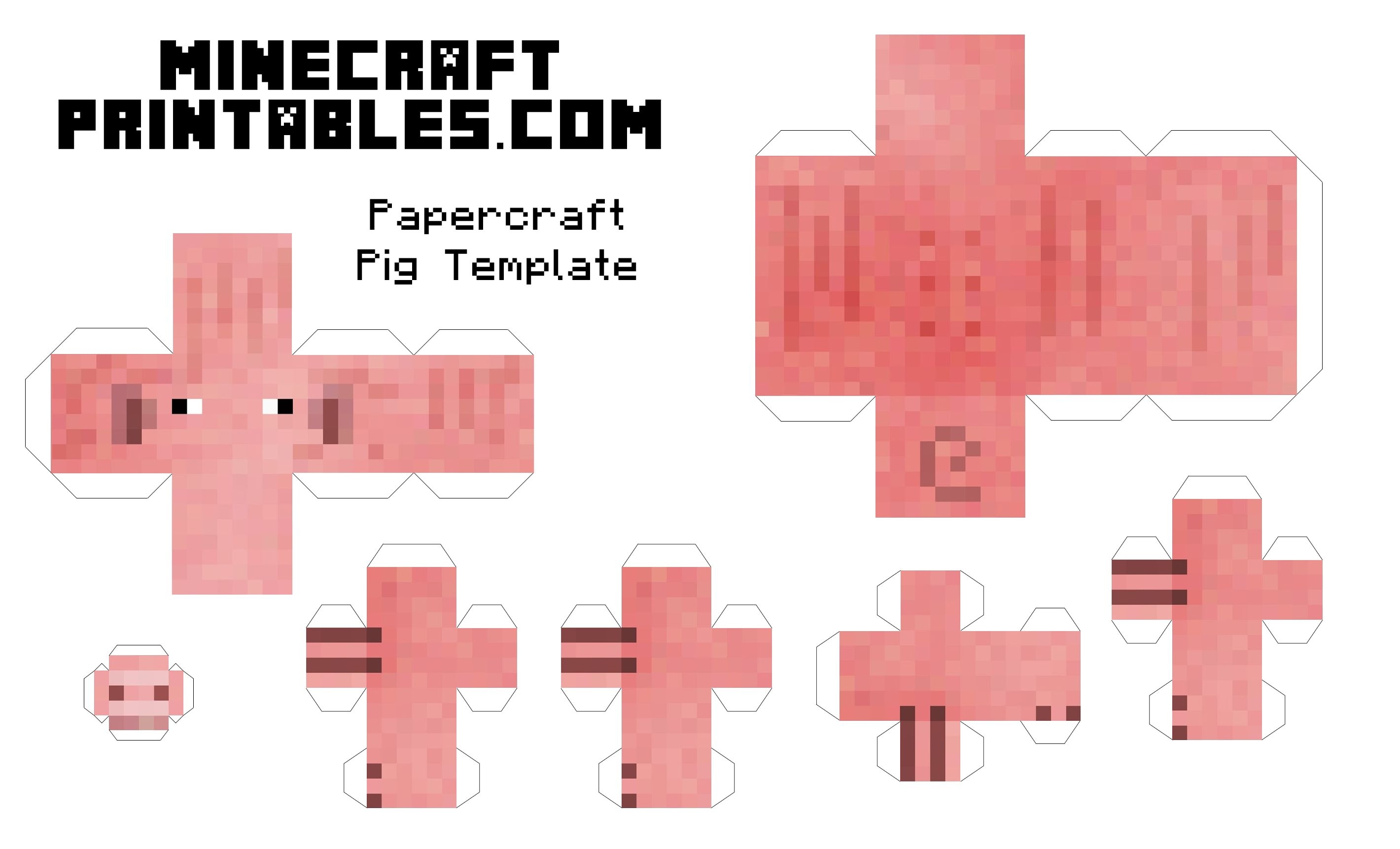 Pig Minecraft Minecraft Paper Crafts Minecraft Crafts