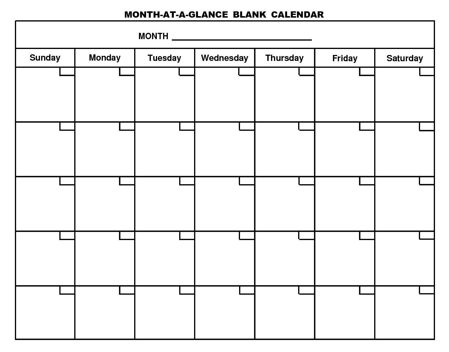 Printable Blank Calendar Template Organizing Pinte