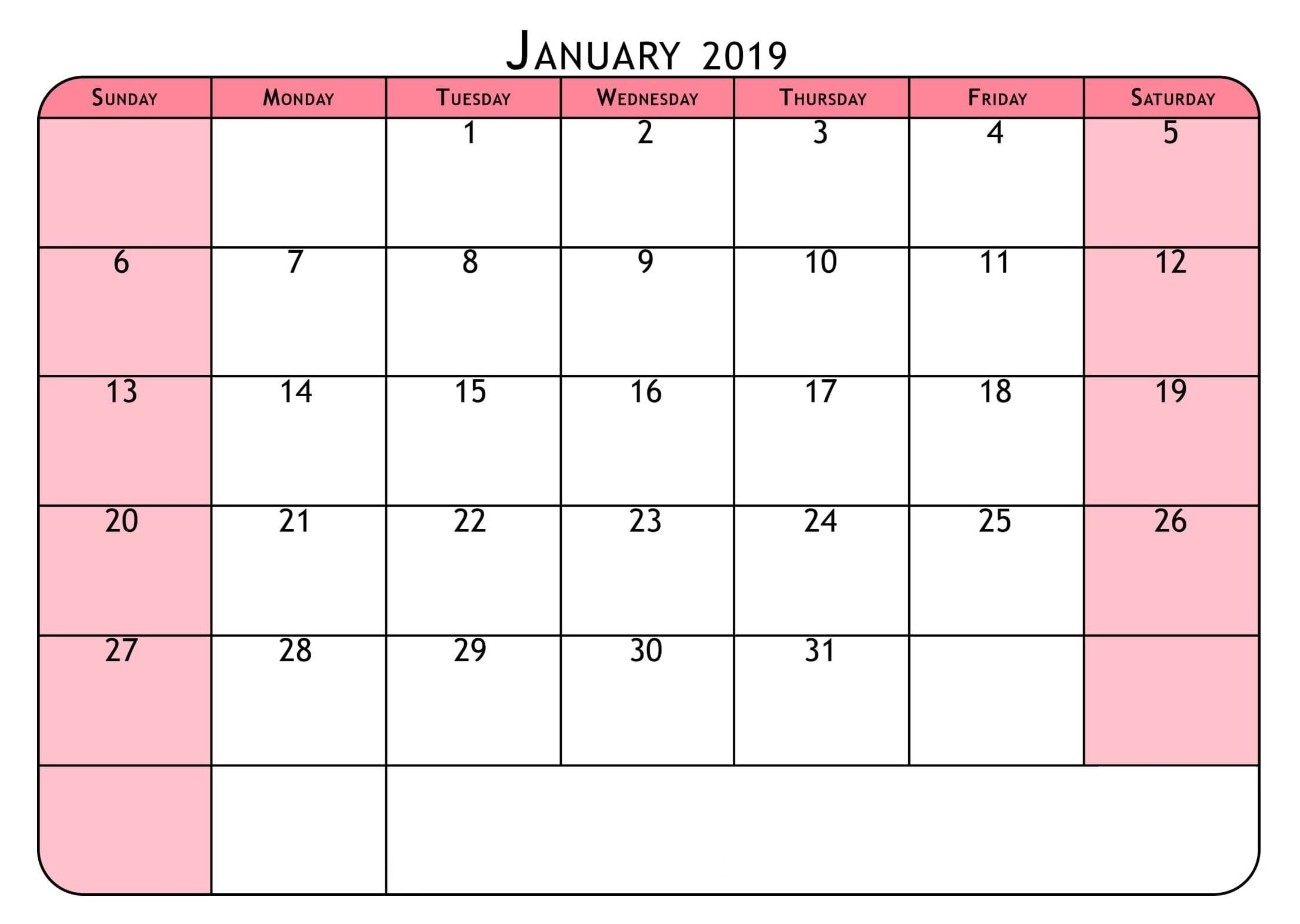 Random attachment Calendario Enero Febrero Marzo 2019 Imprimir Con Vacacion...