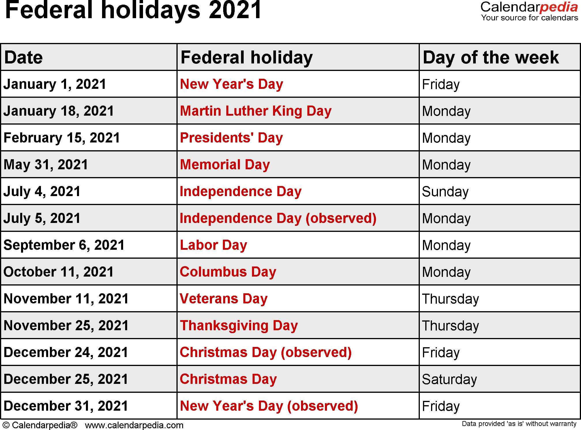 Canada Holiday Calendar 2021 Public Major Holidays | Qualads
