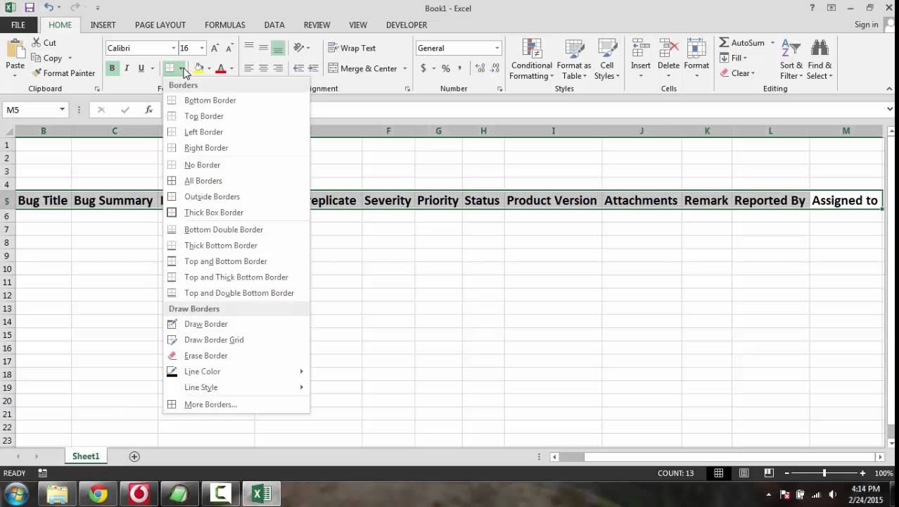 Defect Report Template Excel