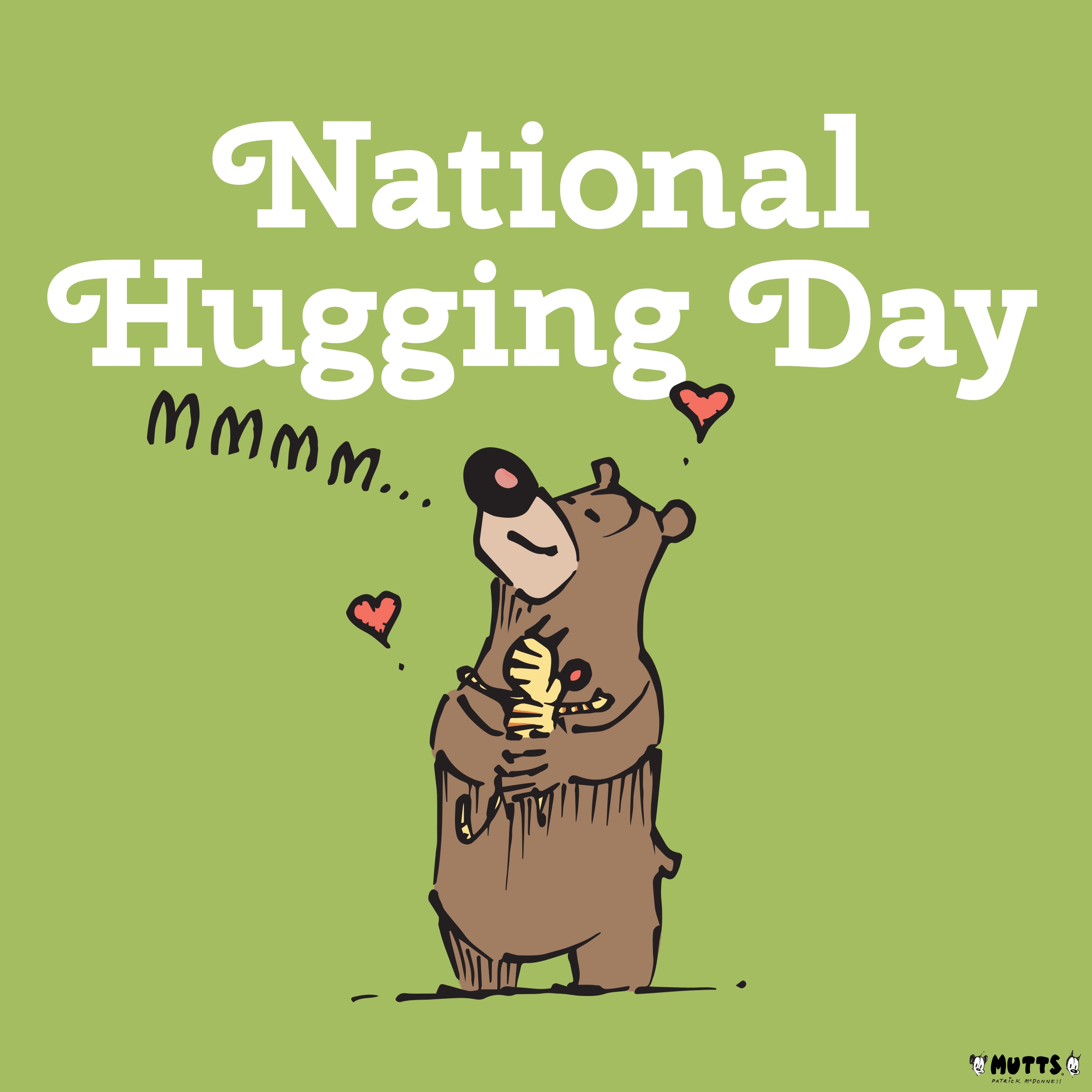 National Hugging Day Wall Art Print Mutts