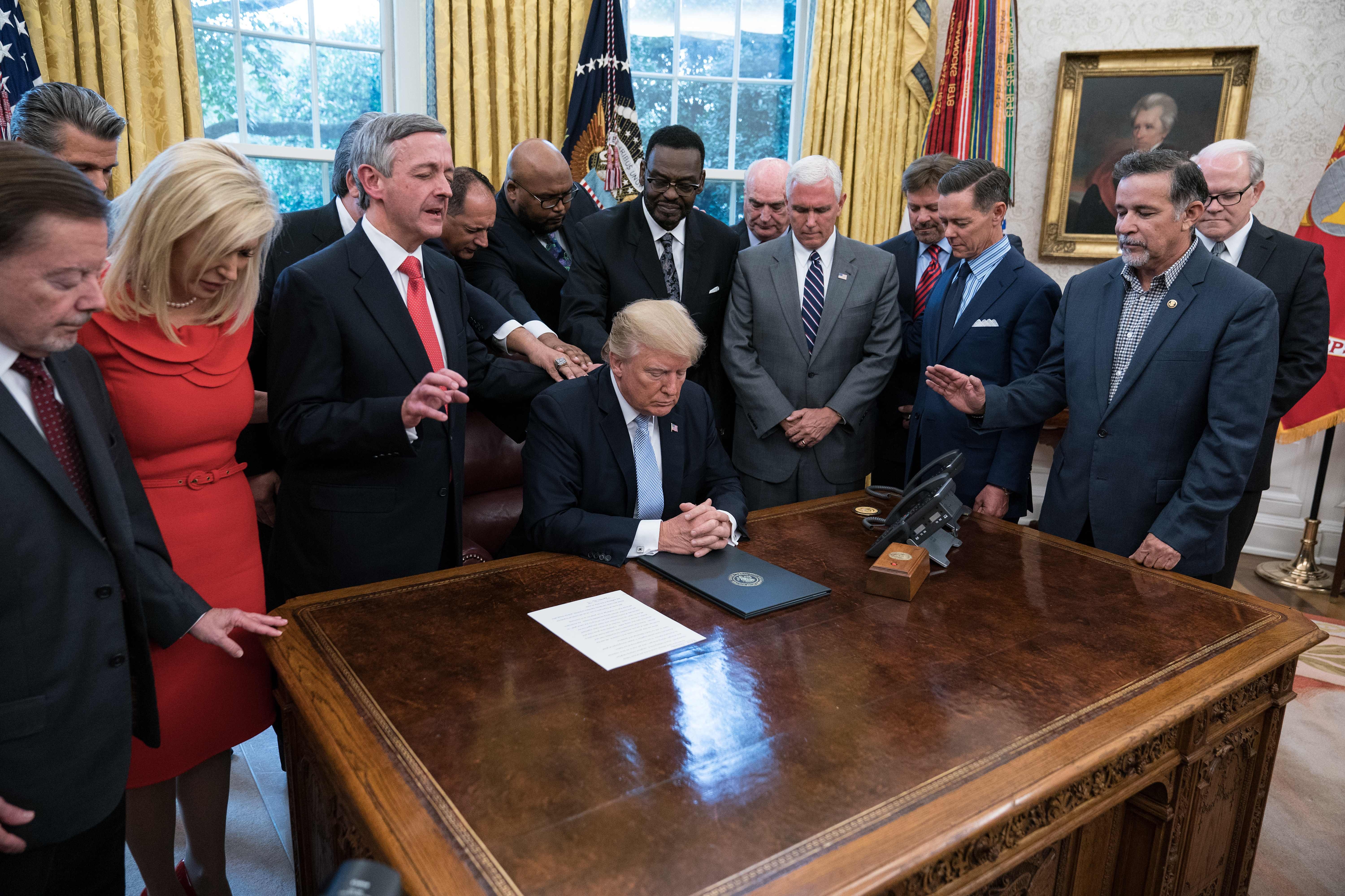 President Trump Proclaims National Day Of Prayer In Response To Harvey