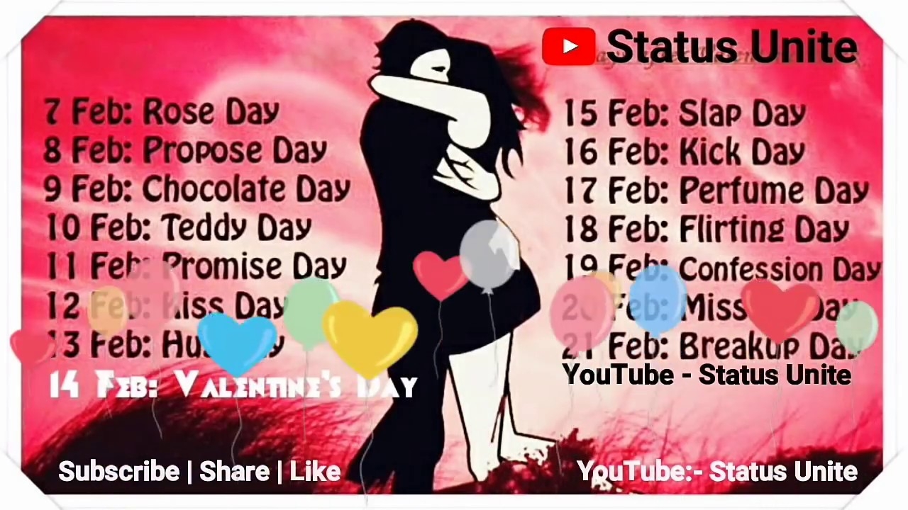 Valentine Week List 2019 Dates Days Timetable Calendar