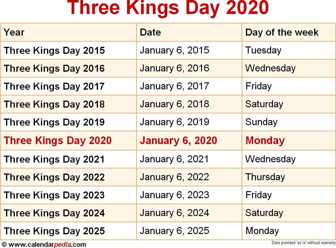 When Is Three Kings Day 2020 2021 Dates Of Three Kings Day