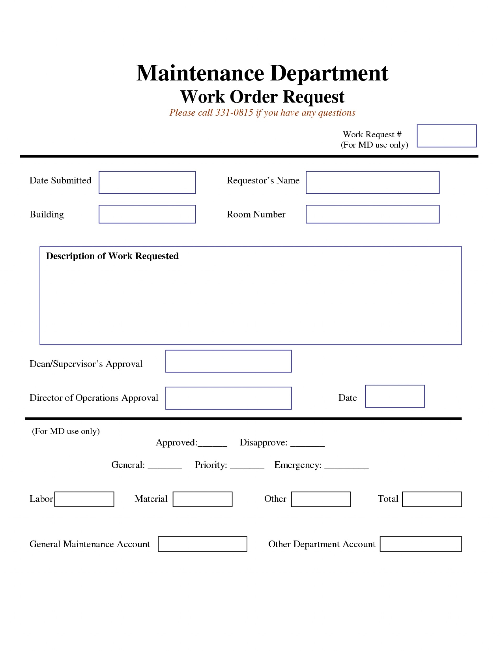 001 Template Ideas Work Order Forms Unbelievable Templates Form Free