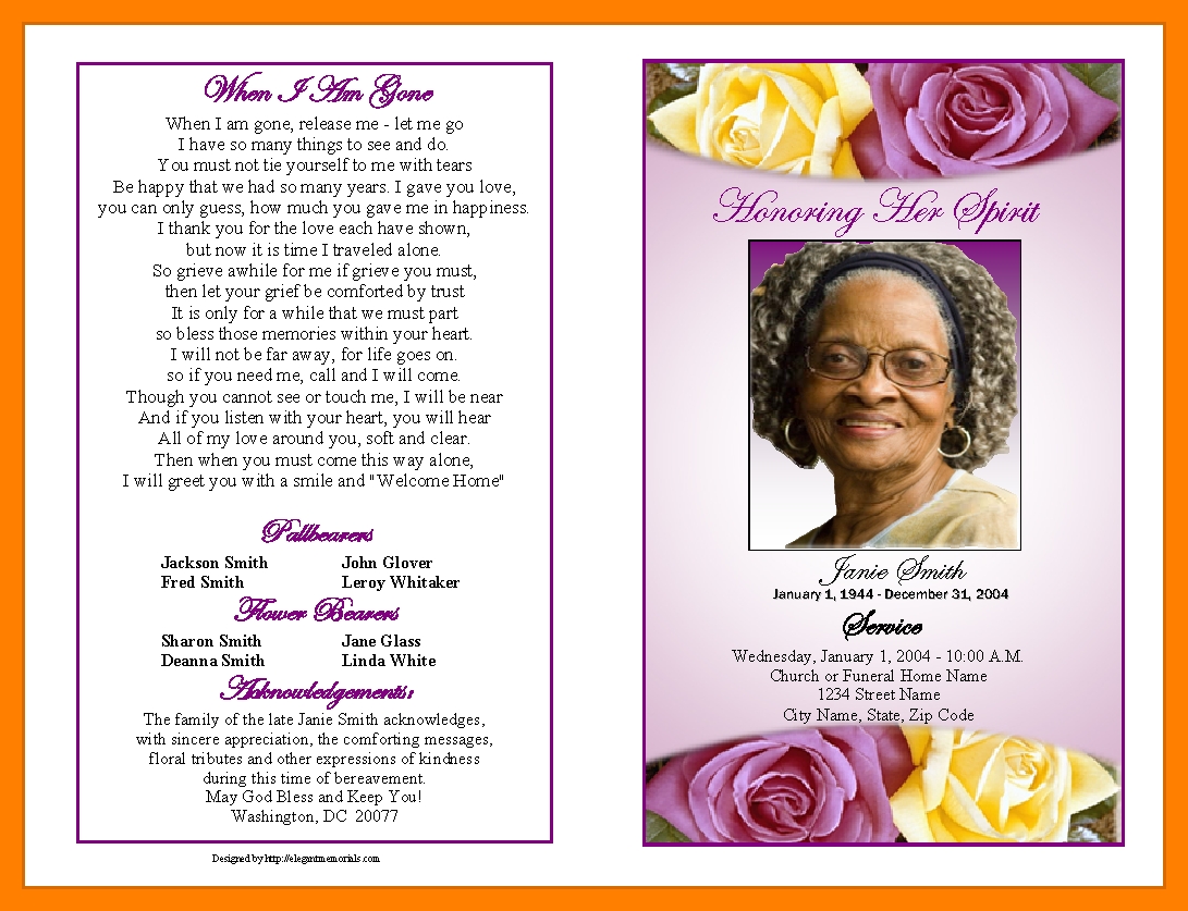10 Free Funeral Program Template For Word Quick Askips