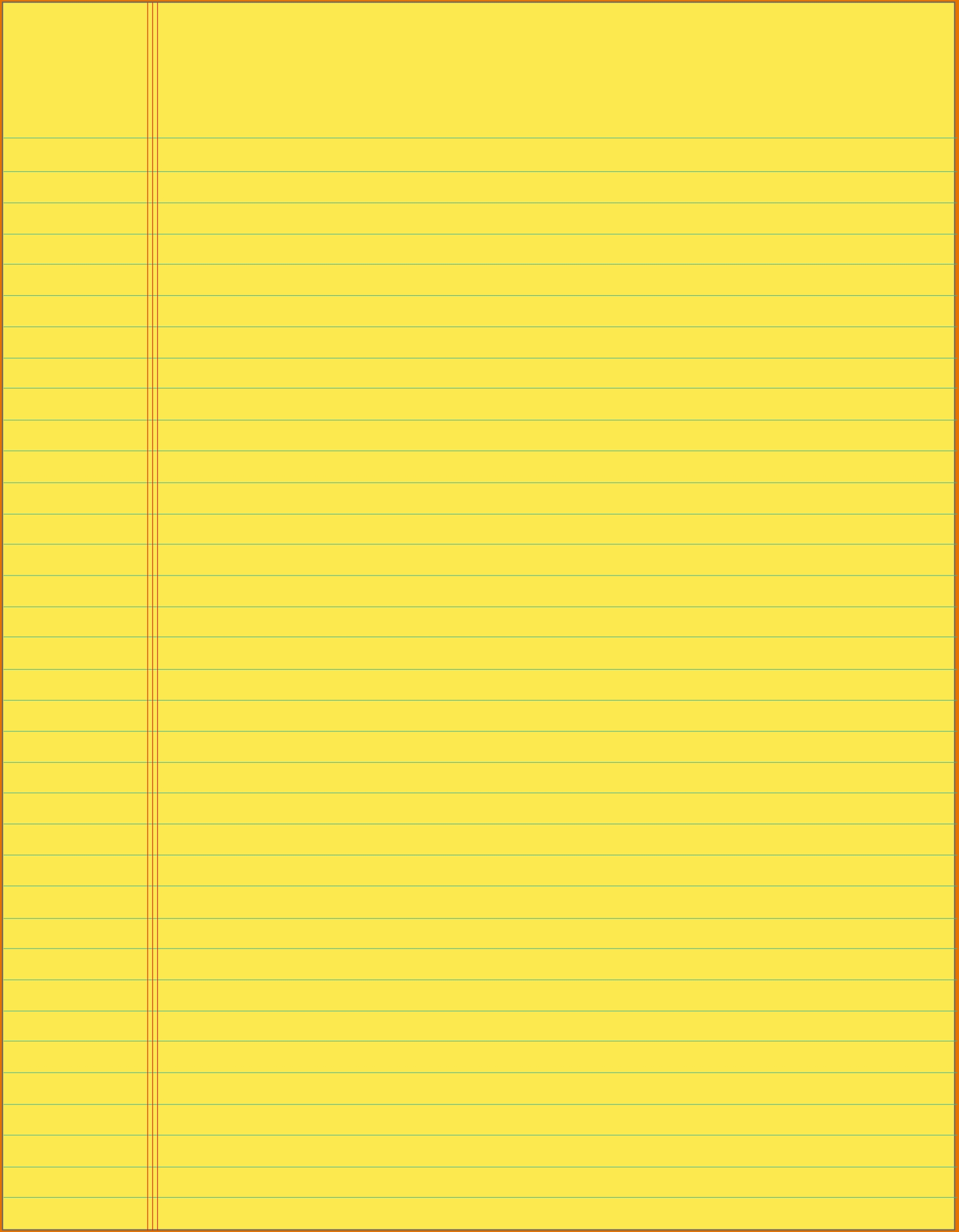 Yellow Lined Paper Template