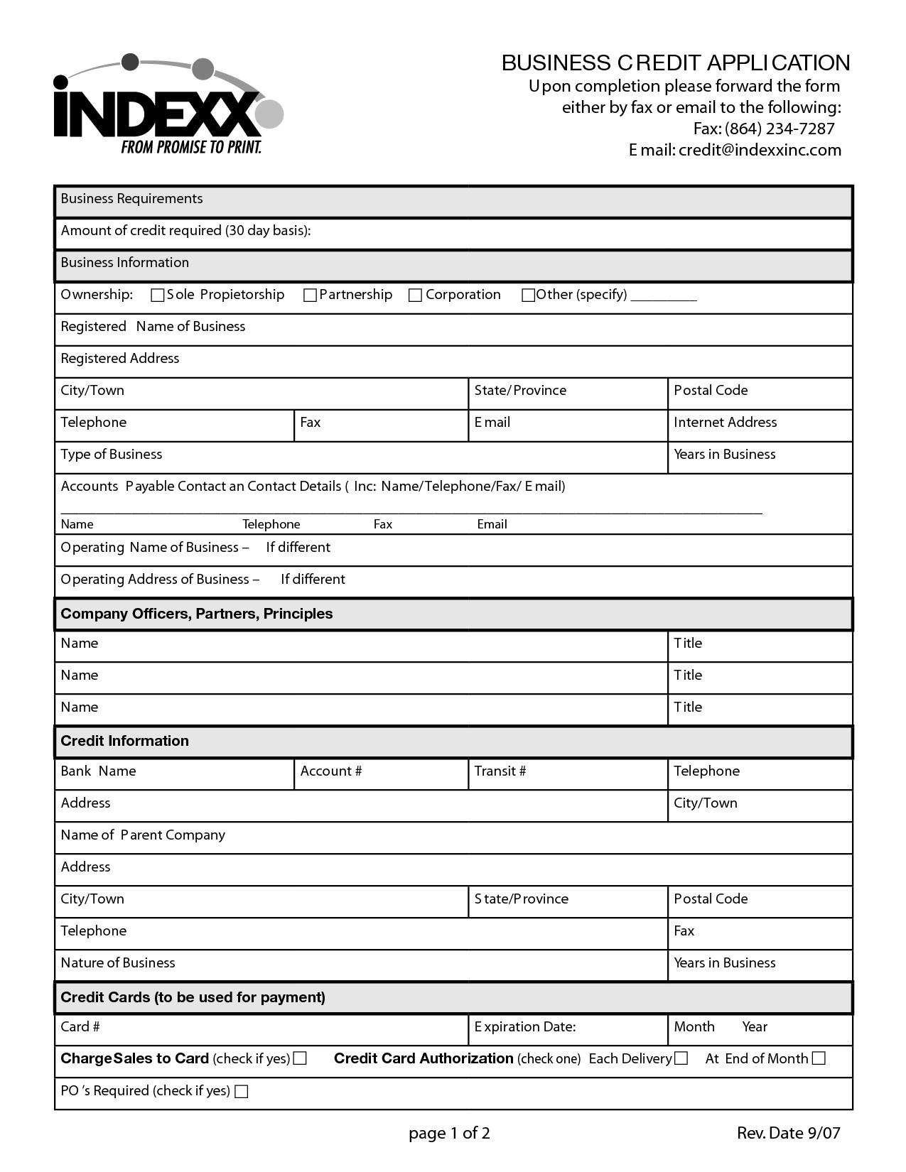 20 Business Credit Application Form Template New 30 Awesome Business