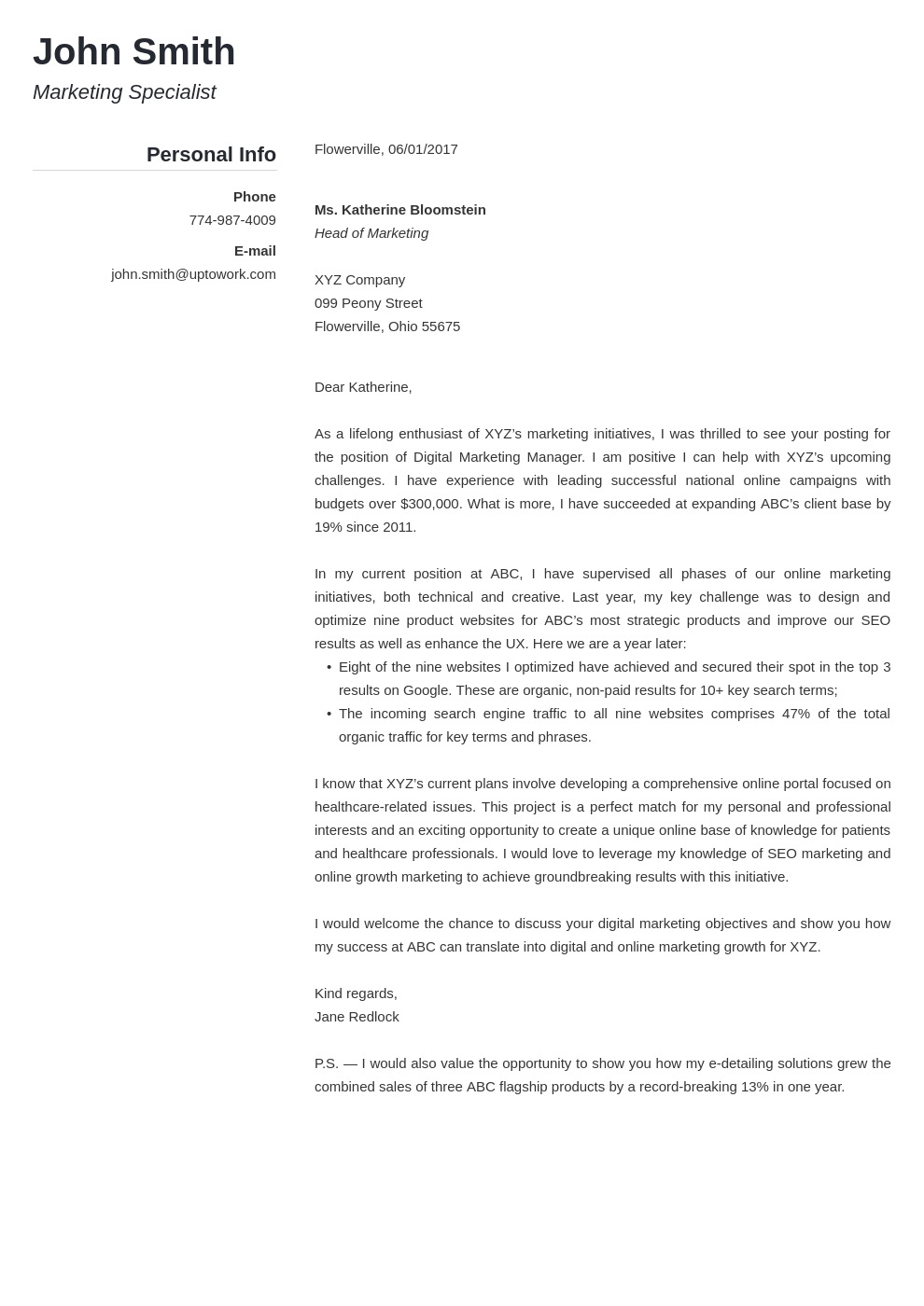 Cover Letter Template Download