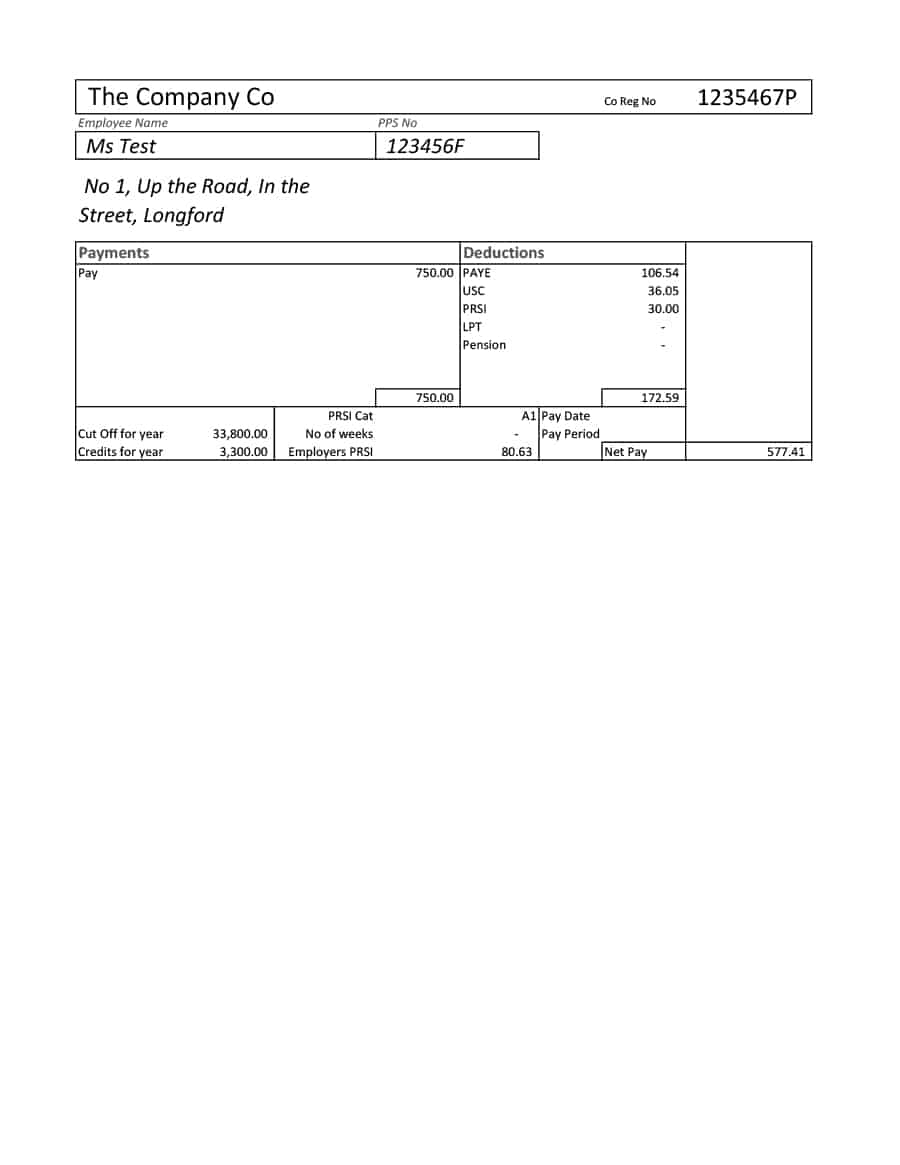 Free Payroll Invoice Template