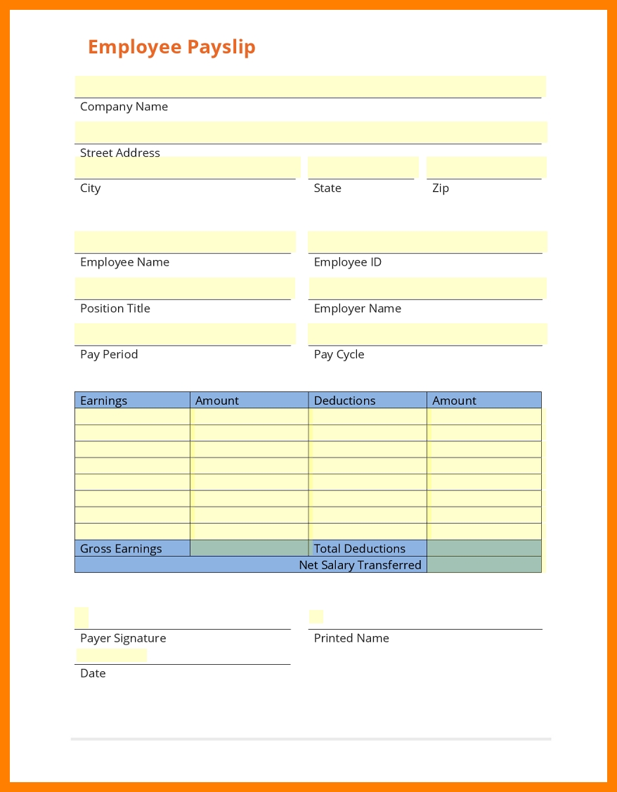 Free Payslip Template Downloads
