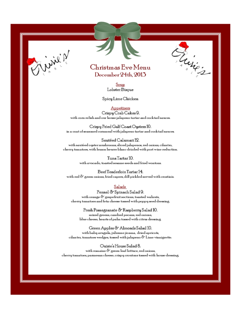 Christmas Menu Template 17 Free Templates In Pdf Word Excel Download