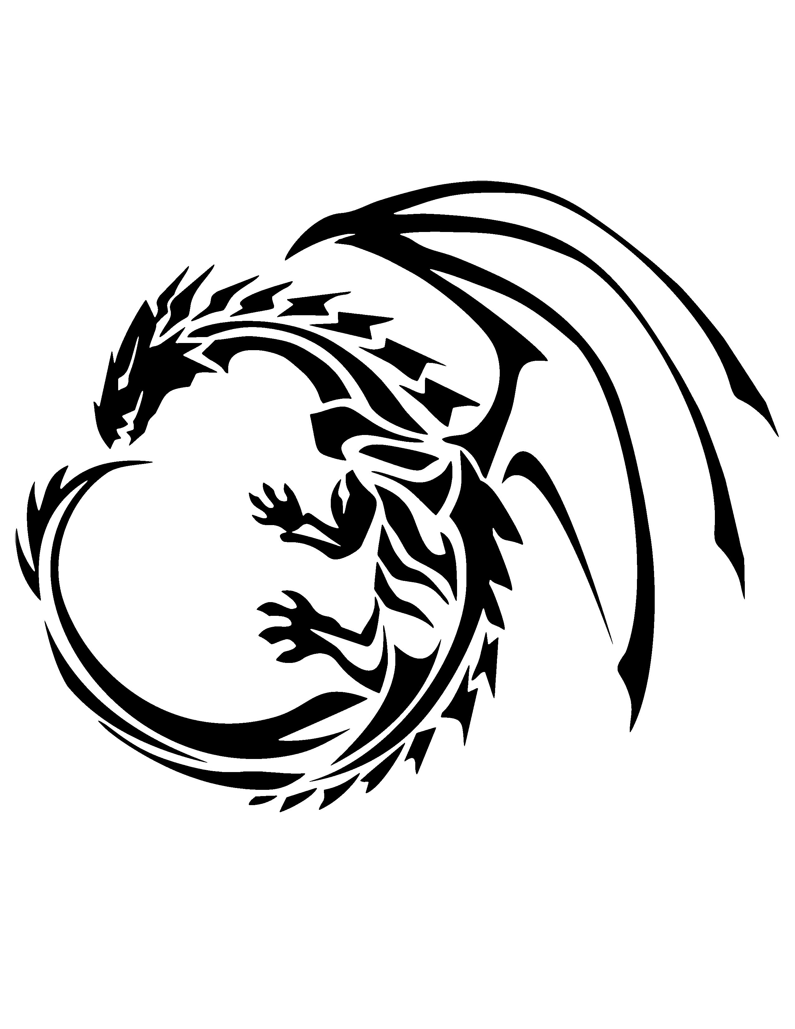 Dragon Stencil Stencils Tribal Dragon Tattoos Chinese Dragon