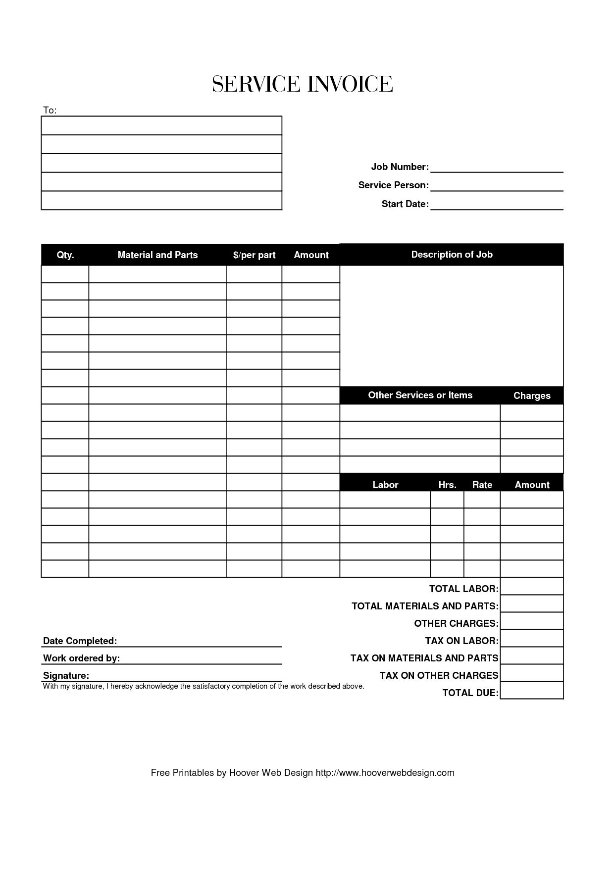 Free Printable Invoice Template 10 Printable Invoice Templates And