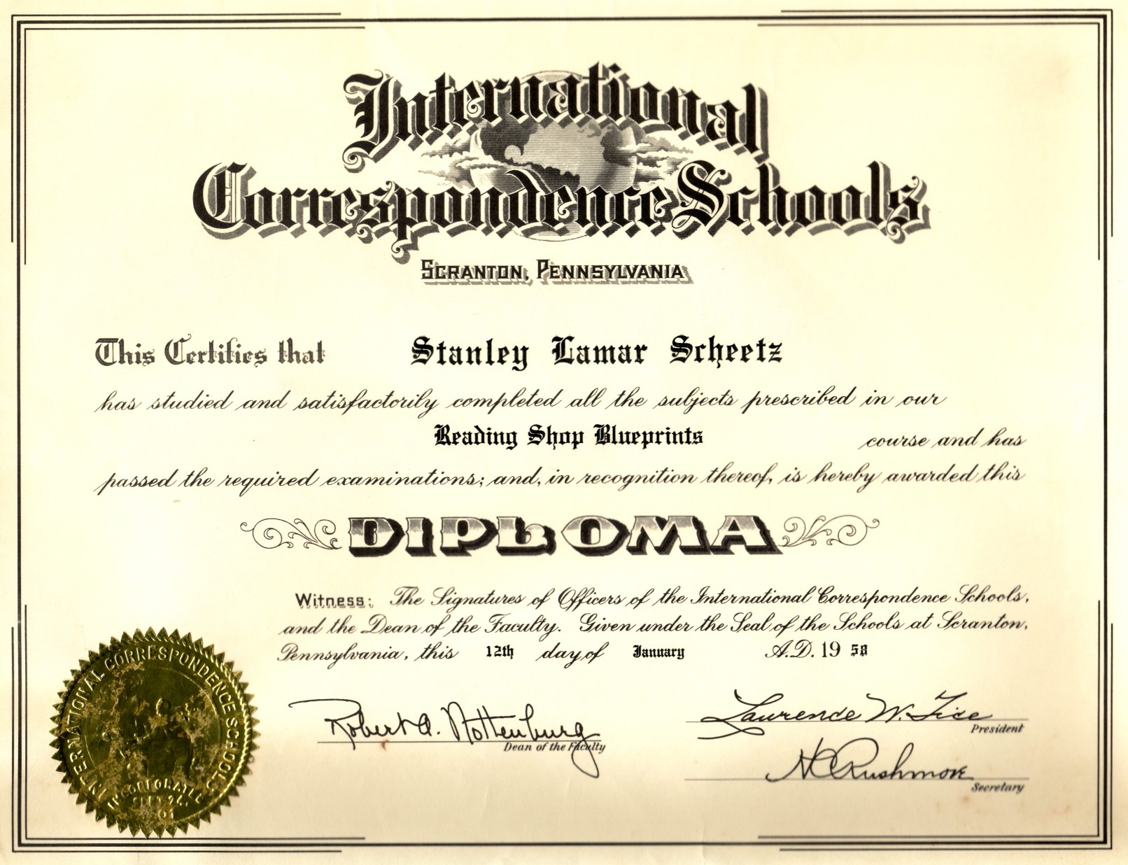 Free Diploma Certificate Template