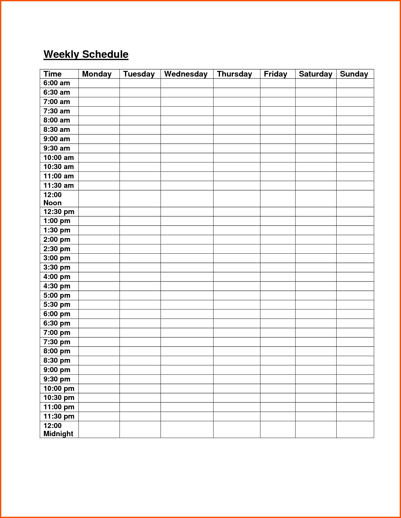Free Weekly Class Schedule Template Excel 1 Those Who Can Teach