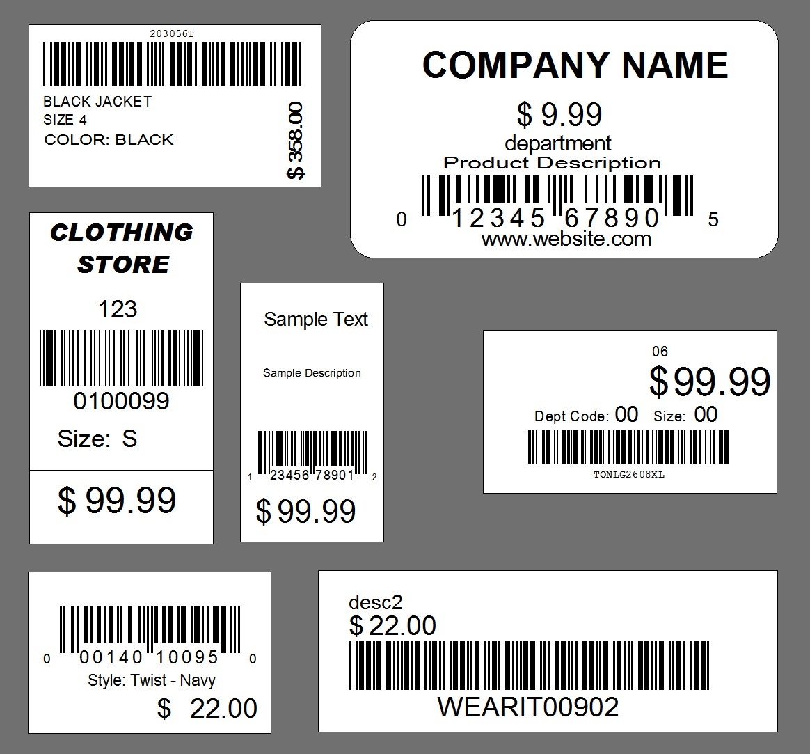 Barcode With Price Tag Template